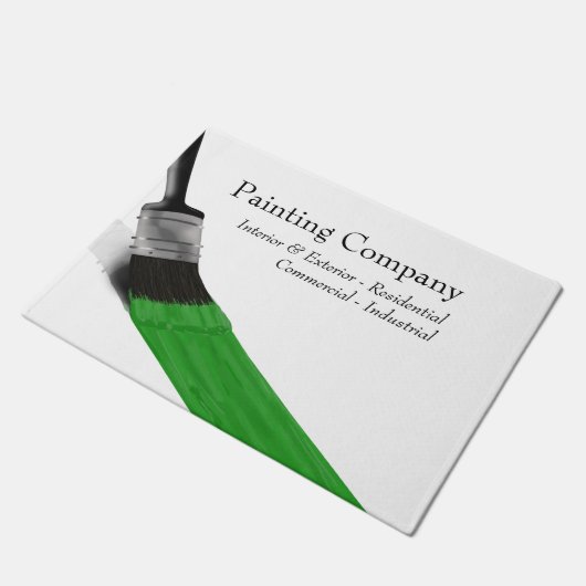 のペイ絵画ントサービス会社ブラシグリーン ドアマット (アングル)