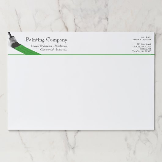 のペイ絵画ントサービス会社ブラシグリーン ペーパーパッド (正面)