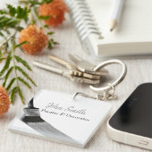 のペイ絵画ントサービス会社ブラシグレー キーホルダー (正面右)