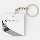 のペイ絵画ントサービス会社ブラシグレー キーホルダー (裏面)