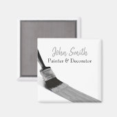 のペイ絵画ントサービス会社ブラシグレー マグネット (正面/裏面)