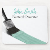 のペイ絵画ントサービス会社ブラシパステルミント マウスパッド (正面)