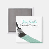 のペイ絵画ントサービス会社ブラシパステルミント マグネット (正面/裏面)