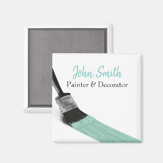 のペイ絵画ントサービス会社ブラシパステルミント マグネット (正面/裏面)