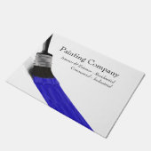 のペイ絵画ントサービス会社ブラシブルー ドアマット (アングル)