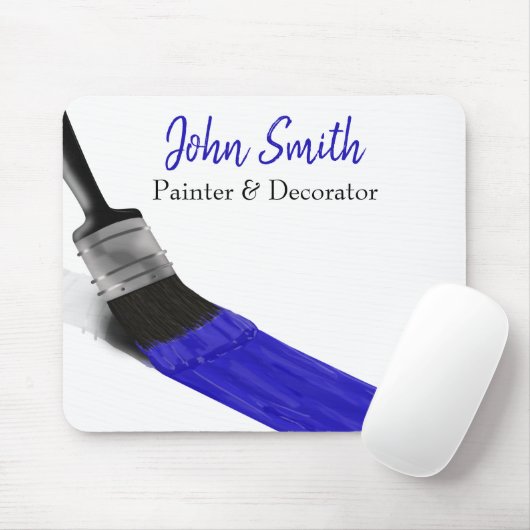 のペイ絵画ントサービス会社ブラシブルー マウスパッド (マウス)