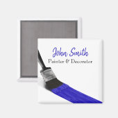 のペイ絵画ントサービス会社ブラシブルー マグネット (正面/裏面)