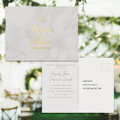 のホイ結婚ルさくらんぼ花招待状はがき 箔招待状ポストカード