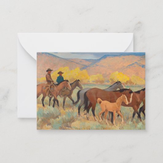 のホーム来, 1942年メイナード・ディクソン ノートカード (正面)