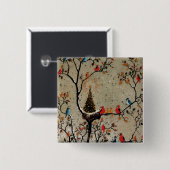 〜のボタンを飾るクリスマスツリー 缶バッジ (正面&裏面)