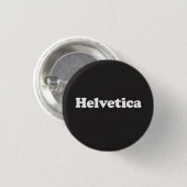 のボタン、ノックアウトHelvetica! 缶バッジ (正面&裏面)