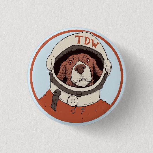 のボタンDoggo無価値 缶バッジ (正面)