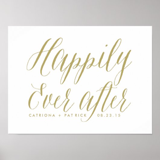 のポスターの後結婚で幸せに |金ゴールド ポスター (正面)