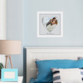 のポスタープリントにハート型フォイル結婚アクセント 箔ポスター (インサイチュ (寝室))