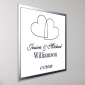 のポスタープリントにハート型フォイル結婚アクセント 箔ポスター (レイダウン)