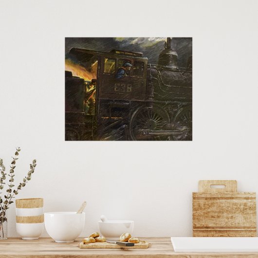 ～のポスター火炎を詰め込む～の夜行列車 ポスター (キッチン)