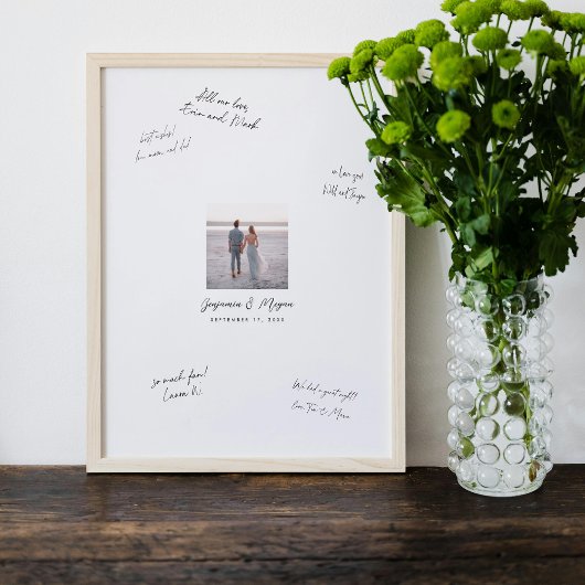 のポスタ結婚ーゲスト手書き署名 ポスター