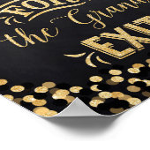 のポスタ結婚ーブラック金ゴールド – スパークラーズ ポスター (角)