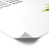 のポスタ結婚ー8シーティングピンクのフローラ花のサイン ポスター (角)