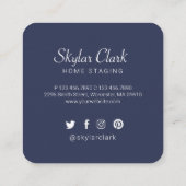 のポッテつるッドハウスプラントホームステージングパープル スクエア名刺 (裏面)