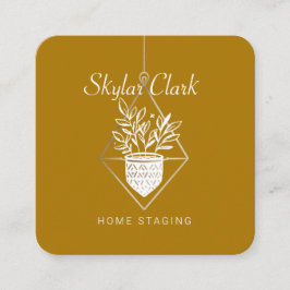 のポッテつるッドハウスプラントホームステージングマスタード スクエア名刺