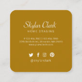 のポッテつるッドハウスプラントホームステージングマスタード スクエア名刺 (裏面)