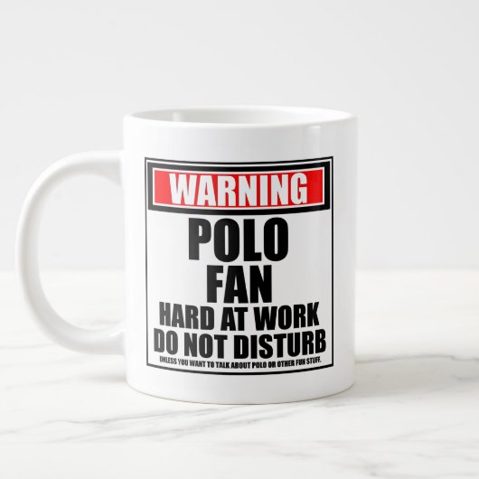 のポロ警告ファン懸命が邪魔にならない ジャンボコーヒーマグカップ (左)