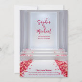 のマガ結婚ジンカバーバラ花びら 招待状 (正面)