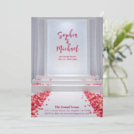 のマガ結婚ジンカバーバラ花びら 招待状