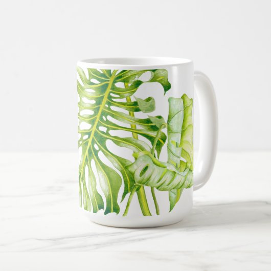 のマグカップにクラシックおける葉状の彫刻(A) コーヒーマグカップ (正面右)