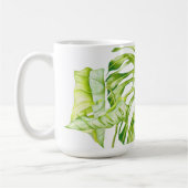 のマグカップにクラシックおける葉状の彫刻(A) コーヒーマグカップ (左)