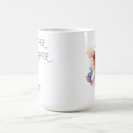 のマグカップに彼の娘と父親の写真 コーヒーマグカップ (中央)