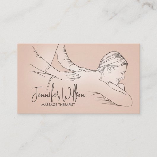 のマッサリラックスージスケッチ 名刺 (正面)