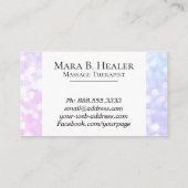 *~*のマッサージセラピストの粋なパステル調の《写真》ぼけ味 名刺 (裏面)