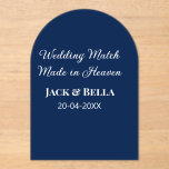 のマッチ結婚は天国結婚式の引き出物青で行われた アクリル招待状<br><div class="desc">デザイン</div>