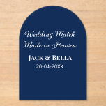 のマッチ結婚は天国結婚式の引き出物青で行われた アクリル招待状<br><div class="desc">デザイン</div>