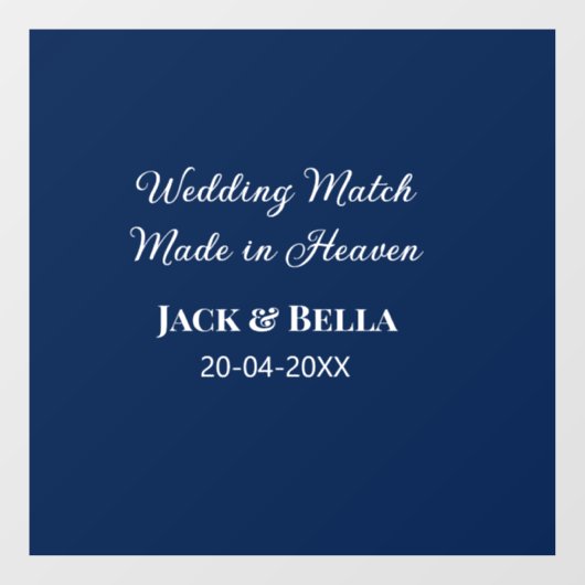 のマッチ結婚は天国結婚式の引き出物青で行われた ウィンドウサイン (シート)