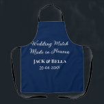 のマッチ結婚は天国結婚式の引き出物青で行われた エプロン<br><div class="desc">デザイン</div>