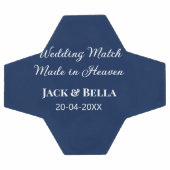 のマッチ結婚は天国結婚式の引き出物青で行われた サッカーボール (フラット)