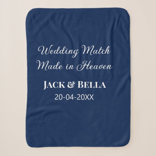 のマッチ結婚は天国結婚式の引き出物青で行われた シェルパブランケット (正面)