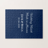 のマッチ結婚は天国結婚式の引き出物青で行われた ジグソーパズル (横)