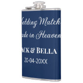 のマッチ結婚は天国結婚式の引き出物青で行われた フラスク (左)