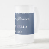 のマッチ結婚は天国結婚式の引き出物青で行われた フロストグラスビールジョッキ (正面右)