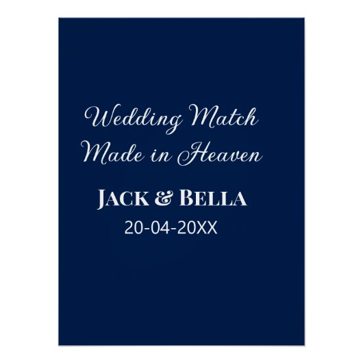 のマッチ結婚は天国結婚式の引き出物青で行われた ポスター (正面)