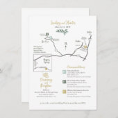 のマップ結婚エンクロージャカード – 設計されたカスタム エンクロージャーカード (正面/裏面)