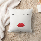 //のマリリン・モンローによって促される唇nの目を構成して下さい クッション (ブランケット)