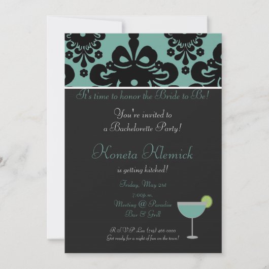 のマルガリータ、それはaquacopy tに名誉を与える時間…です 招待状 (正面)