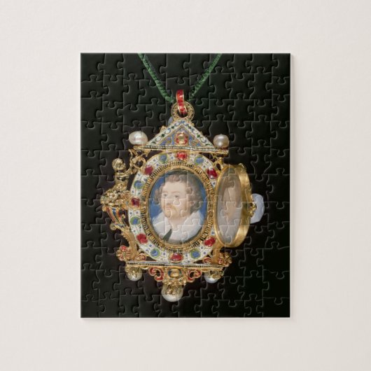 のミニチュアポートレートが付いているGresleyの宝石、 ジグソーパズル (縦)