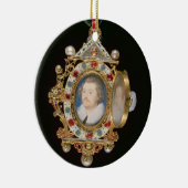 のミニチュアポートレートが付いているGresleyの宝石、 セラミックオーナメント (右)