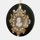 のミニチュアポートレートが付いているGresleyの宝石、 セラミックオーナメント (左)